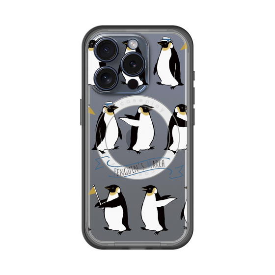 スリムプロテクションプレミアムケース with MagSafe［ キュートペンギンマーチ ］