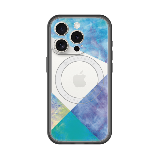 スリムプロテクションプレミアムケース with MagSafe［ 朝焼けパステルパレット - Blue ］
