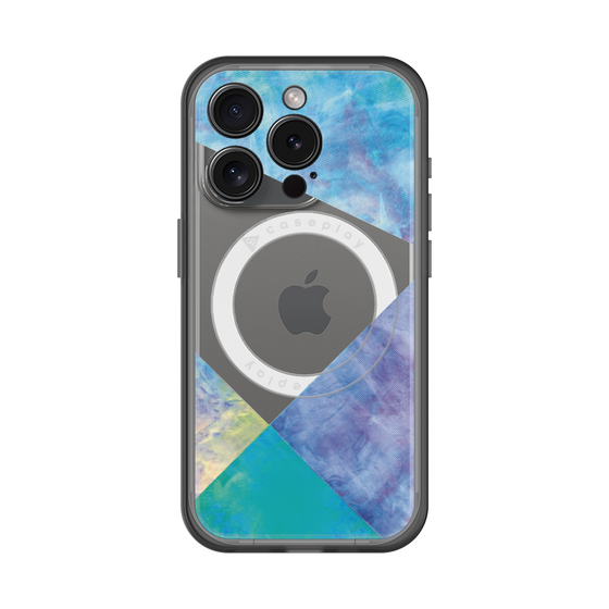 スリムプロテクションプレミアムケース with MagSafe［ 朝焼けパステルパレット - Blue ］
