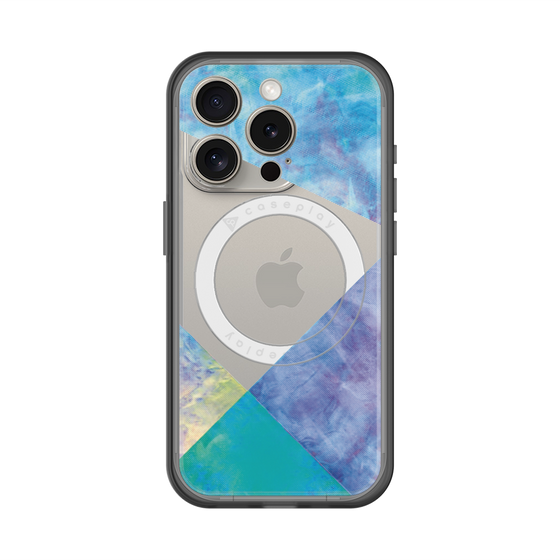 スリムプロテクションプレミアムケース with MagSafe［ 朝焼けパステルパレット - Blue ］