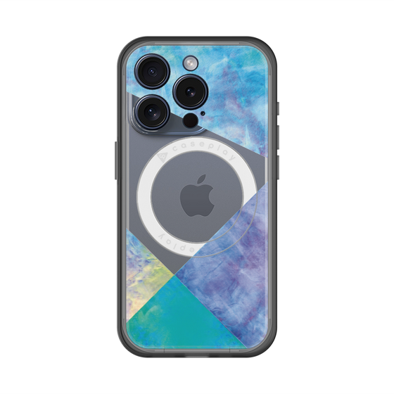 スリムプロテクションプレミアムケース with MagSafe［ 朝焼けパステルパレット - Blue ］
