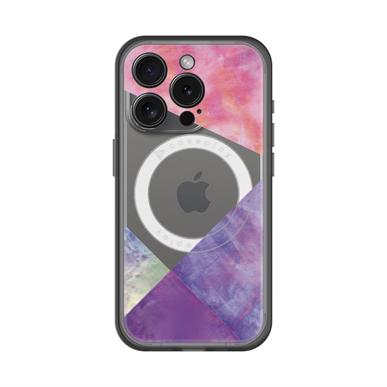 スリムプロテクションプレミアムケース with MagSafe［ 朝焼けパステルパレット - Purple ］