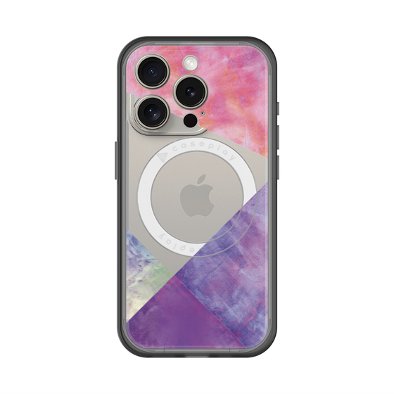 スリムプロテクションプレミアムケース with MagSafe［ 朝焼けパステルパレット - Purple ］