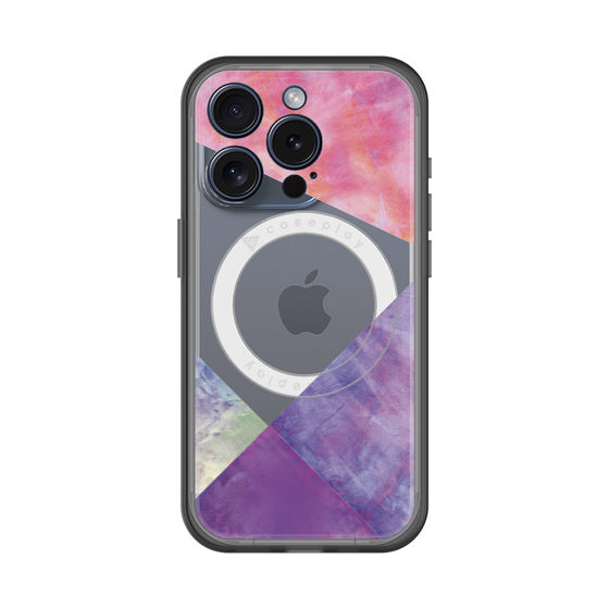 スリムプロテクションプレミアムケース with MagSafe［ 朝焼けパステルパレット - Purple ］