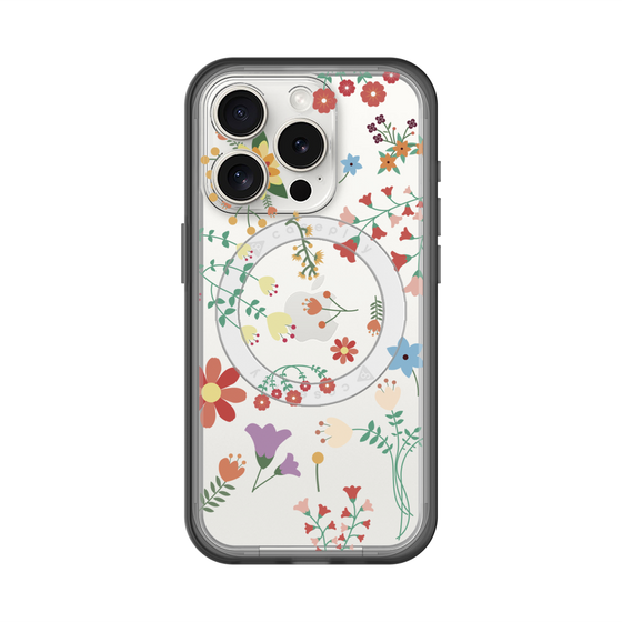 スリムプロテクションプレミアムケース with MagSafe［ キュートな花柄 ］