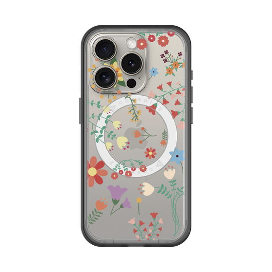 スリムプロテクションプレミアムケース with MagSafe［ キュートな花柄 ］