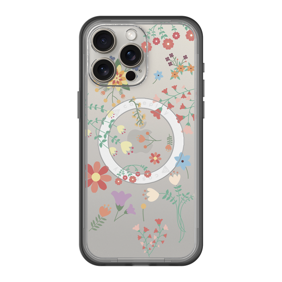 スリムプロテクションプレミアムケース with MagSafe［ キュートな花柄 ］