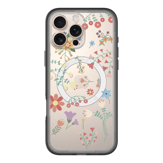 スリムプロテクションプレミアムケース with MagSafe［ キュートな花柄 ］
