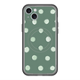 スリムプロテクションプレミアムケース with MagSafe［ 水彩ドット・レトロカラー - Green ］