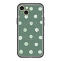 スリムプロテクションプレミアムケース with MagSafe［ 水彩ドット・レトロカラー - Green ］