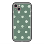 スリムプロテクションプレミアムケース with MagSafe［ 水彩ドット・レトロカラー - Green ］