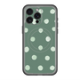 スリムプロテクションプレミアムケース with MagSafe［ 水彩ドット・レトロカラー - Green ］