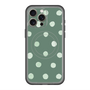 スリムプロテクションプレミアムケース with MagSafe［ 水彩ドット・レトロカラー - Green ］