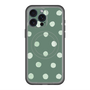 スリムプロテクションプレミアムケース with MagSafe［ 水彩ドット・レトロカラー - Green ］