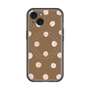 スリムプロテクションプレミアムケース with MagSafe［ 水彩ドット・レトロカラー - Brown ］