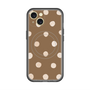 スリムプロテクションプレミアムケース with MagSafe［ 水彩ドット・レトロカラー - Brown ］