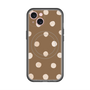 スリムプロテクションプレミアムケース with MagSafe［ 水彩ドット・レトロカラー - Brown ］