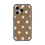 スリムプロテクションプレミアムケース with MagSafe［ 水彩ドット・レトロカラー - Brown ］