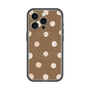 スリムプロテクションプレミアムケース with MagSafe［ 水彩ドット・レトロカラー - Brown ］