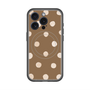 スリムプロテクションプレミアムケース with MagSafe［ 水彩ドット・レトロカラー - Brown ］