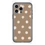 スリムプロテクションプレミアムケース with MagSafe［ 水彩ドット・レトロカラー - Brown ］