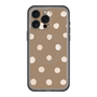 スリムプロテクションプレミアムケース with MagSafe［ 水彩ドット・レトロカラー - Brown ］