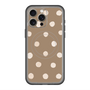 スリムプロテクションプレミアムケース with MagSafe［ 水彩ドット・レトロカラー - Brown ］