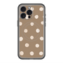 スリムプロテクションプレミアムケース with MagSafe［ 水彩ドット・レトロカラー - Brown ］