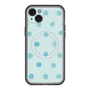 スリムプロテクションプレミアムケース with MagSafe［ 水彩ドット・レトロカラー - Light Blue ］