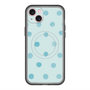 スリムプロテクションプレミアムケース with MagSafe［ 水彩ドット・レトロカラー - Light Blue ］