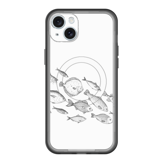 スリムプロテクションプレミアムケース with MagSafe［ Coexist No.2 - White ］