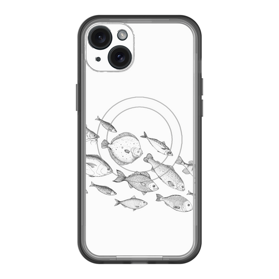 スリムプロテクションプレミアムケース with MagSafe［ Coexist No.2 - White ］