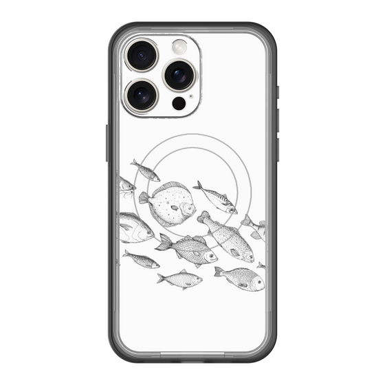 スリムプロテクションプレミアムケース with MagSafe［ Coexist No.2 - White ］