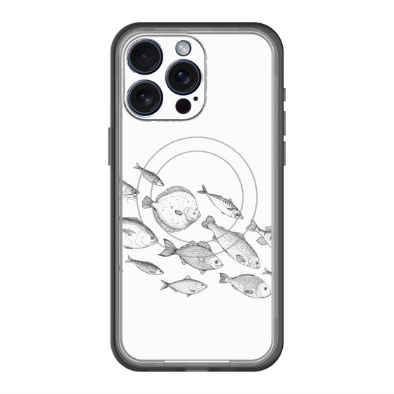 スリムプロテクションプレミアムケース with MagSafe［ Coexist No.2 - White ］