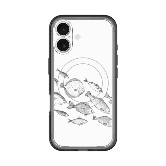 スリムプロテクションプレミアムケース with MagSafe［ Coexist No.2 - White ］