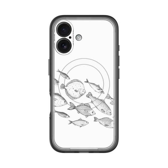 スリムプロテクションプレミアムケース with MagSafe［ Coexist No.2 - White ］