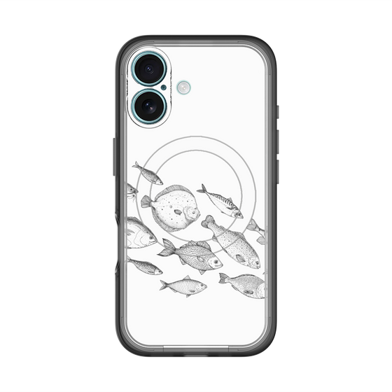 スリムプロテクションプレミアムケース with MagSafe［ Coexist No.2 - White ］