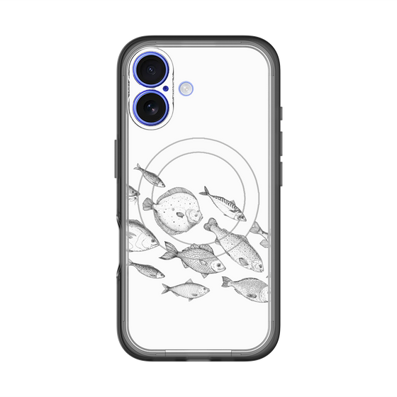 スリムプロテクションプレミアムケース with MagSafe［ Coexist No.2 - White ］