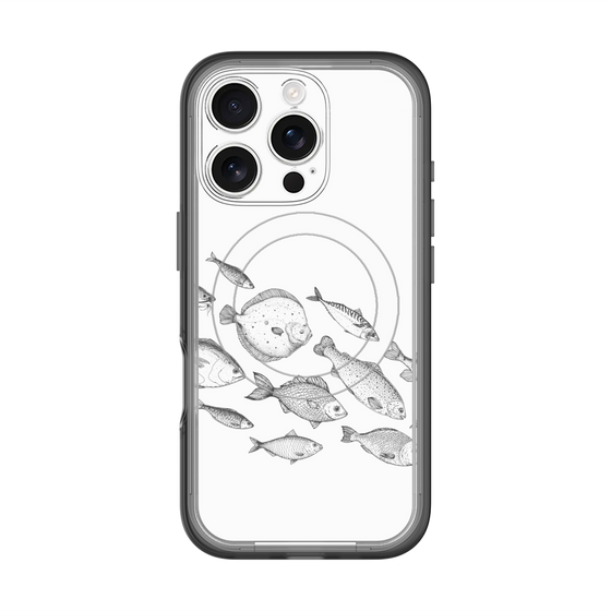 スリムプロテクションプレミアムケース with MagSafe［ Coexist No.2 - White ］