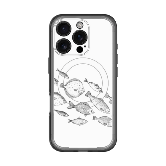 スリムプロテクションプレミアムケース with MagSafe［ Coexist No.2 - White ］