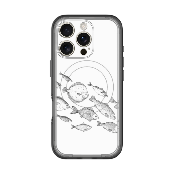 スリムプロテクションプレミアムケース with MagSafe［ Coexist No.2 - White ］