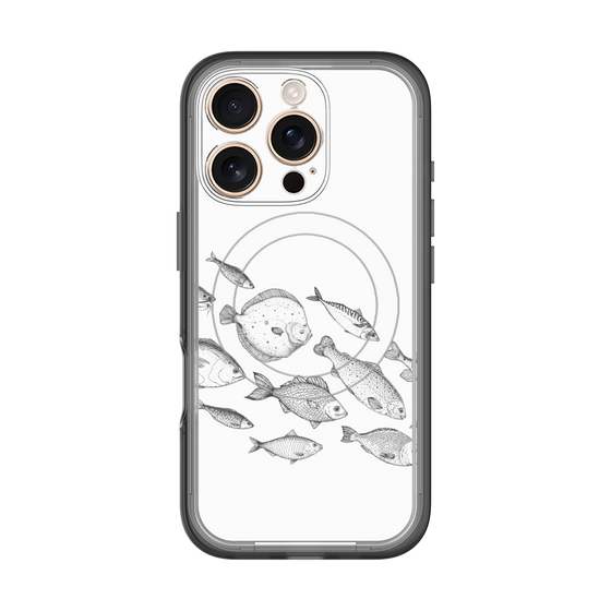 スリムプロテクションプレミアムケース with MagSafe［ Coexist No.2 - White ］