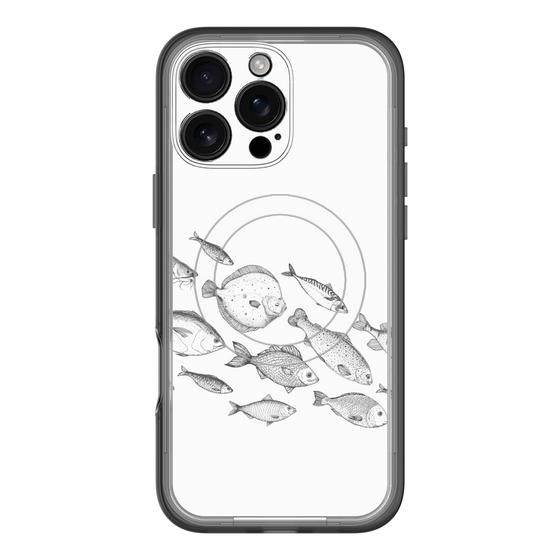 スリムプロテクションプレミアムケース with MagSafe［ Coexist No.2 - White ］