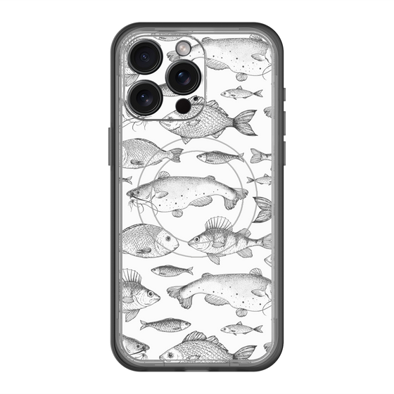 スリムプロテクションプレミアムケース with MagSafe［ Coexist No.3 - White ］
