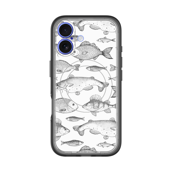 スリムプロテクションプレミアムケース with MagSafe［ Coexist No.3 - White ］