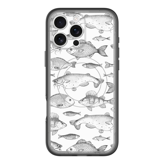 スリムプロテクションプレミアムケース with MagSafe［ Coexist No.3 - White ］