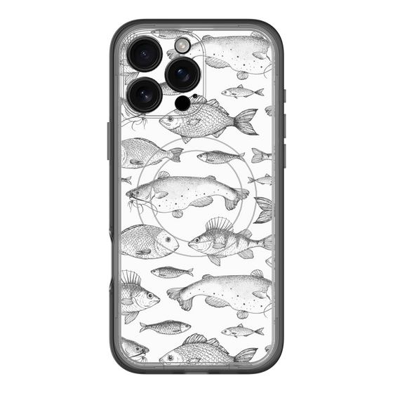 スリムプロテクションプレミアムケース with MagSafe［ Coexist No.3 - White ］