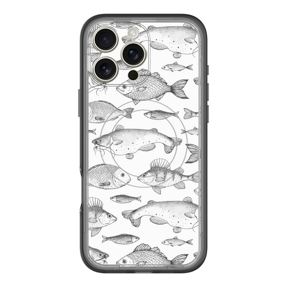 スリムプロテクションプレミアムケース with MagSafe［ Coexist No.3 - White ］