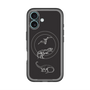 スリムプロテクションプレミアムケース with MagSafe［ Dinosaurs No.1 - Black ］