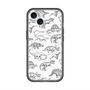 スリムプロテクションプレミアムケース with MagSafe［ Dinosaurs No.2 - White ］